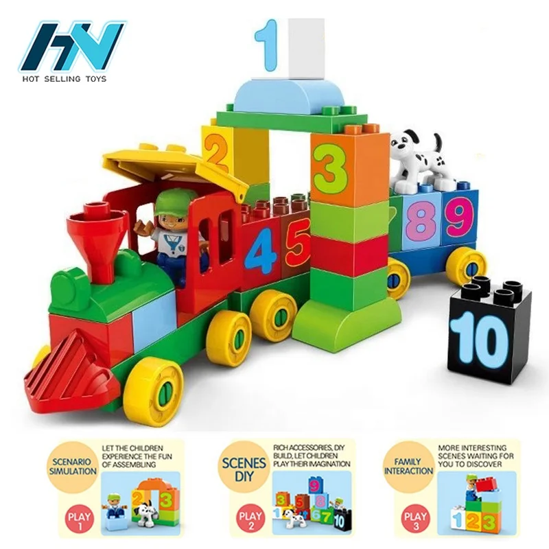 Children creative interactive puzzle block numbers toys blocks toys building with 48pcs