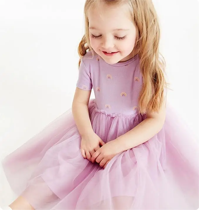 Children Girl Clothing Kids Clothes Printing Summer Short Sleeve Little Girls party skirt baby Princess Dress
