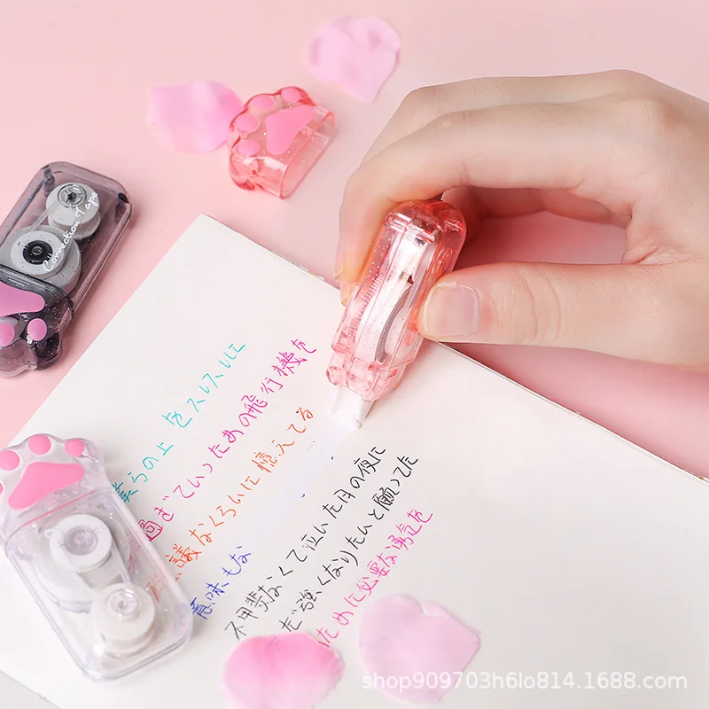 Cute Decorative Correction tape Cat Claw Student Use Mini Girl Heart Correction Band stationery