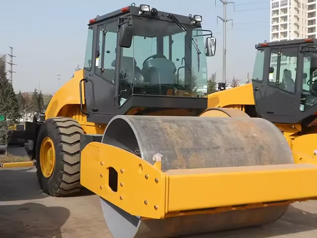Компрестор Рабочий вес 18 тонн большой дорожный каток полный гидравлический С Одним Барабаном Вибрационные Дорожные Катки