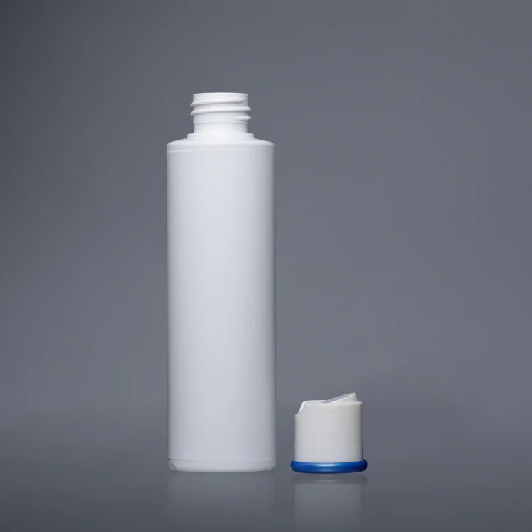250ml Empty White Plastic PEHD Liquid Soap Bottle with Screw Cap