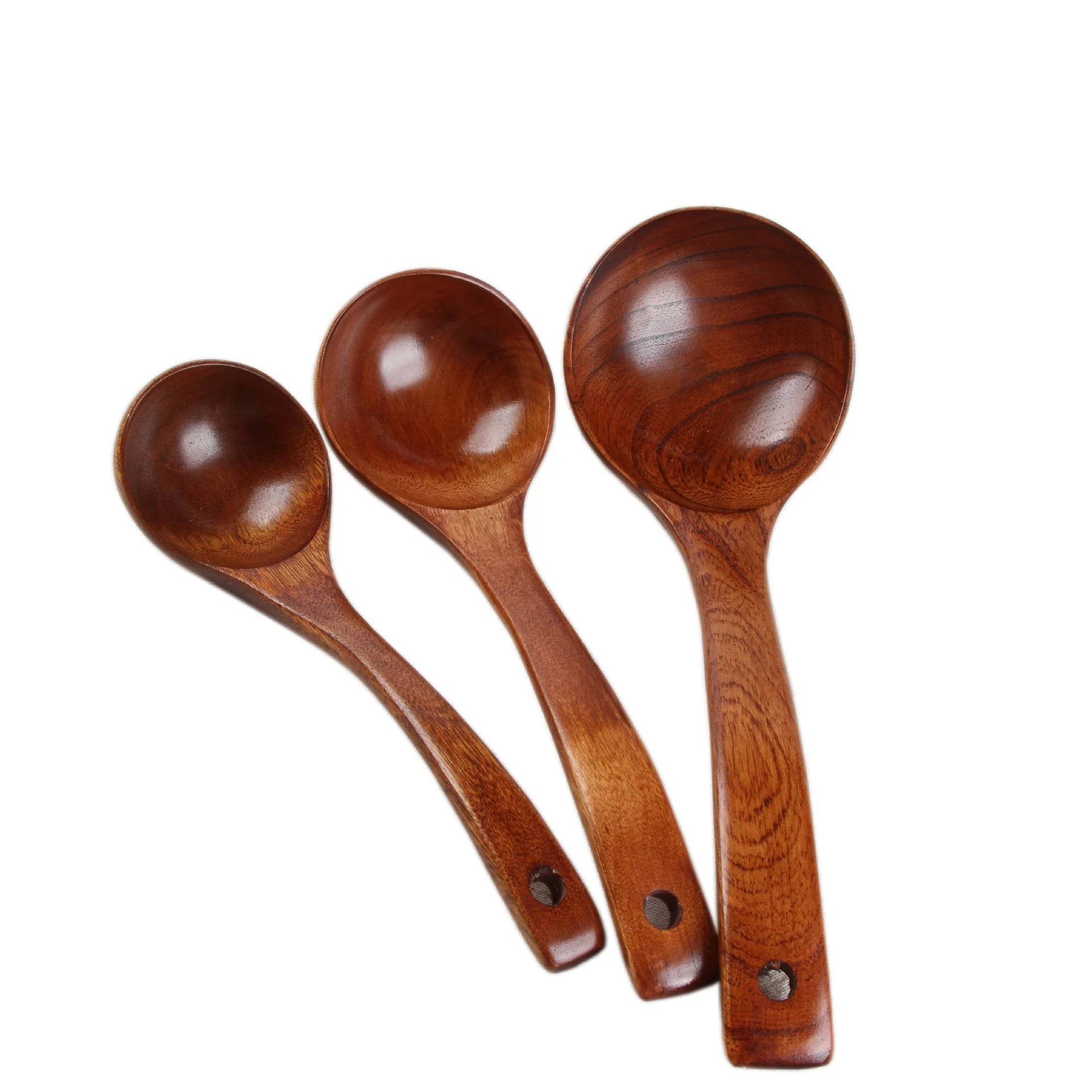Korean style Durable Soup Ladle Kitchen Utensils Wooden Spoons For Cooking