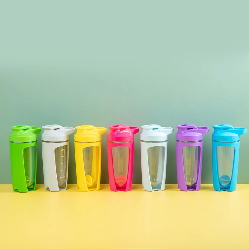The factory can customize colorful rocking cup for fitness, which is convenient to carry arm cup albumen powder Shaking bottle
