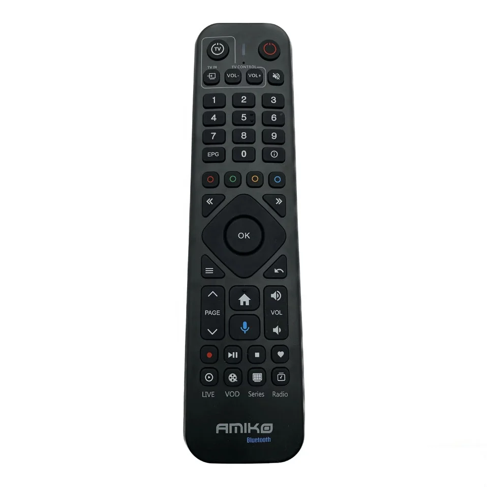 New Replacement Amiko A9 Green Plus Remote Control For Amiko Set Top Box With Bluetooth Version