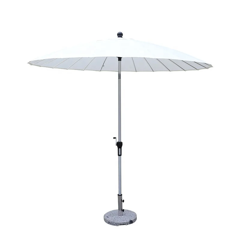 2.5m 12ft 24K Panels Garden Sunshade Park Outdoor Aluminum Pole 360 Degree Rotation Parasol Umbrellas