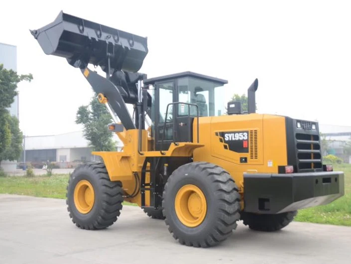 5Ton Wheel Loader Front End Loader with Spare Parts SYL953H within Earthmoving Machinerywith 4.5cbm and 17100kg Operating weight