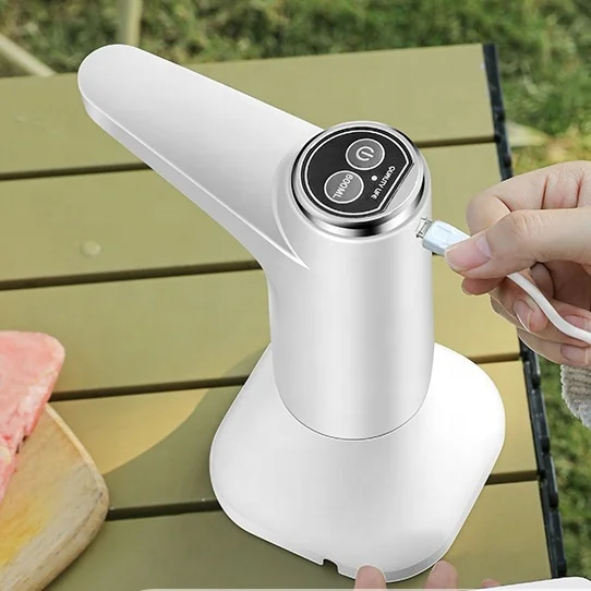 Portable USB Electric Water Dispenser Pump Automatic Stand Battery Home Office Outdoor Use Plastic Barreled Water Intake Pump