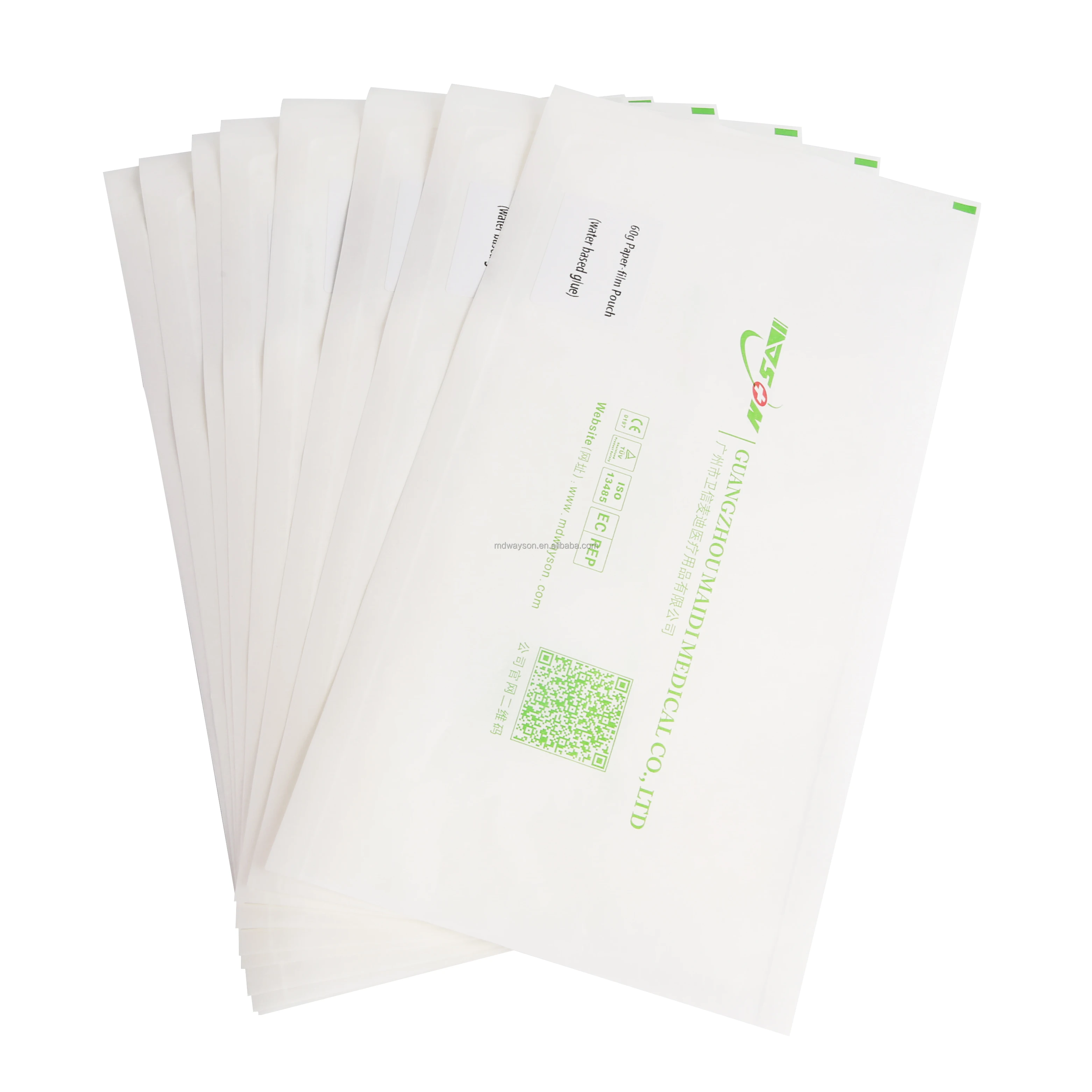 EO gas sterilize heat-sealing medical paper and transparent film pouch