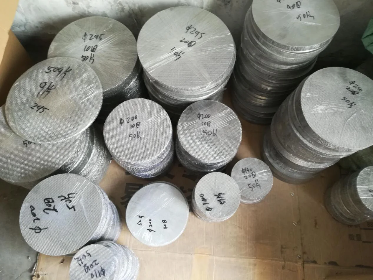 10 15 20 50 76 80 100 200 micron round stainless steel screen filter mesh disc