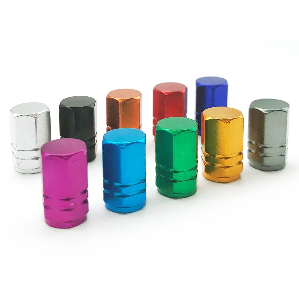 Крышки шестигранных клапанов для авто, велосипеда, мотоцикла с уплотнительным кольцом, колпачки штоков клапанов автомобильной шины