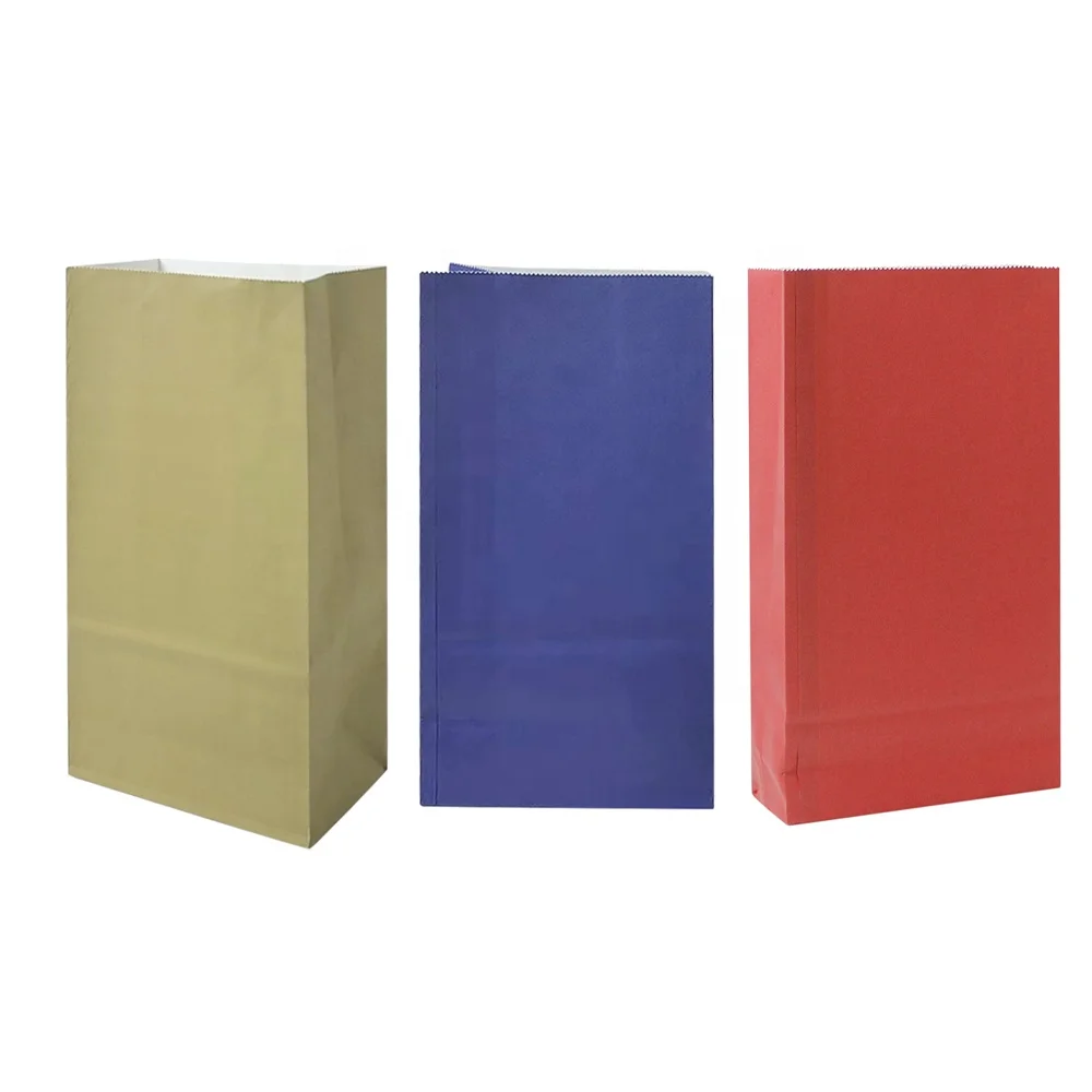 Take Away Plain Bags Wholesale Grease Sandwich Resistant Coated Wax Lined Custom Logo High Quality Cheaper Food Paper Sack Bag