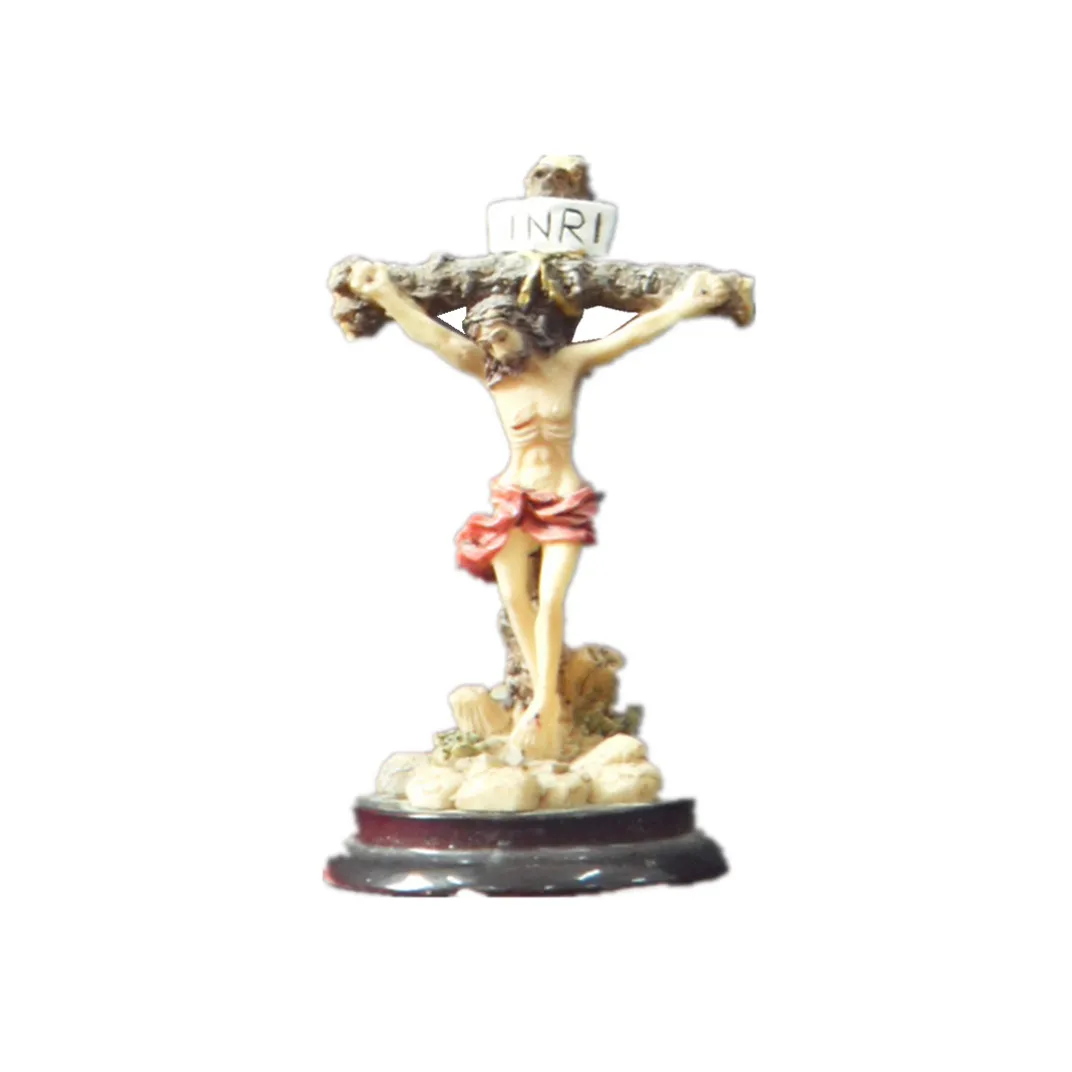 Resinm Artificial Resin Craft Religious Jesus Cross Figurine Statue Souvenir Lady Figurine Handcraft Polyresin Europe 340 G
