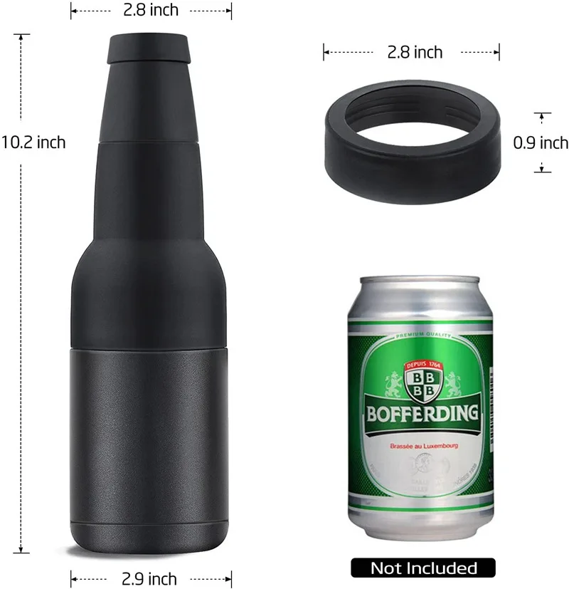 Outdoor travel Beer Bottle Insulator Can Cooler 304 Stainless steel Multicolor wholesale 12oz standard can cooler  for Ice Cold
