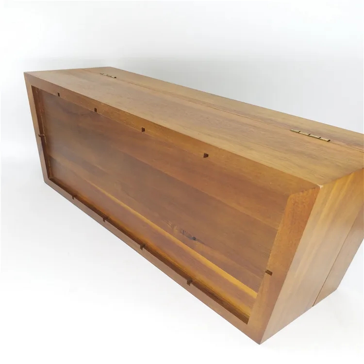 Деревянная коробка-органайзер для чая и кофе из акации с отсеками