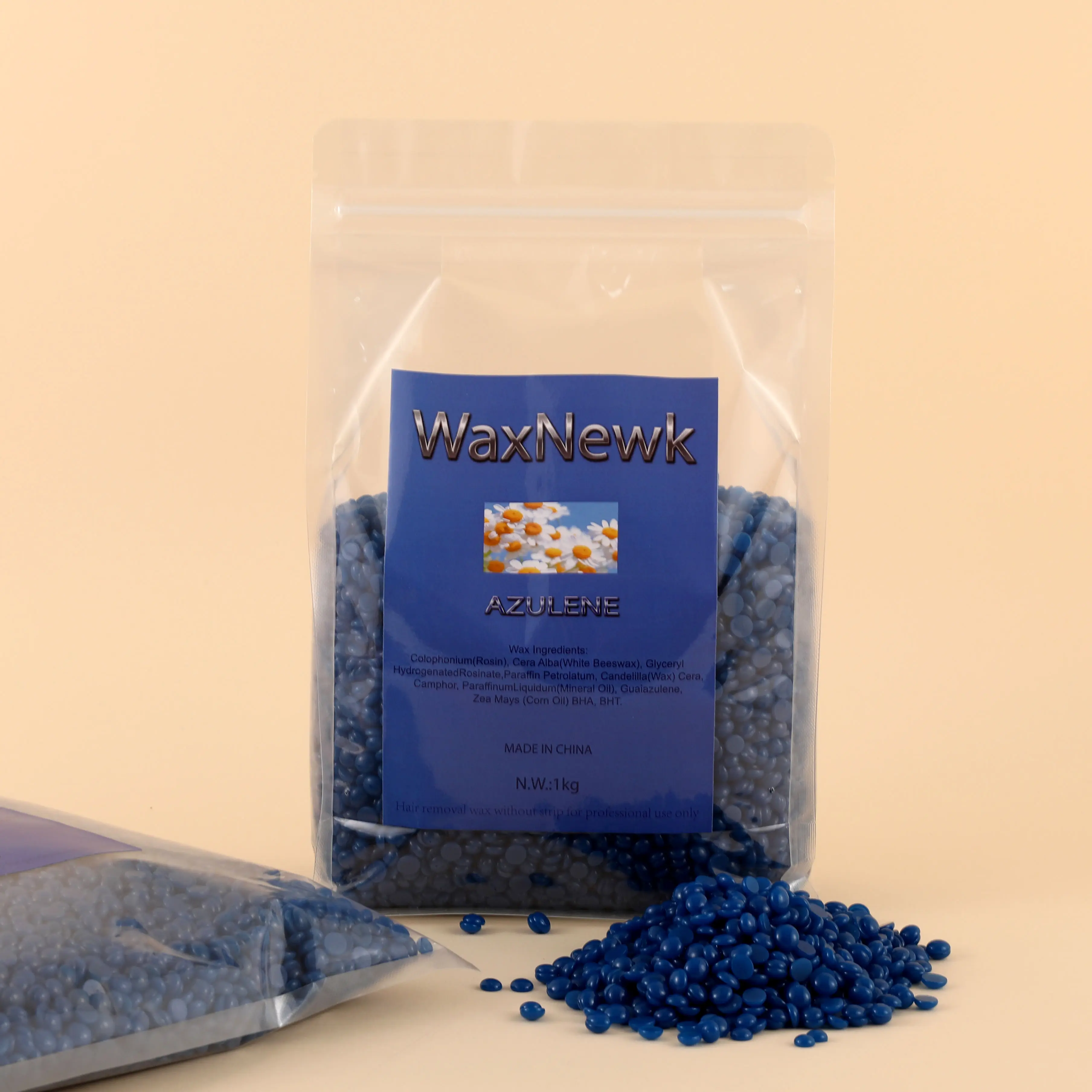 WaxNewK Dropshipping Private Label Hard Wax Depilatory Azulene Lavender Suppliers Bean Face Wax