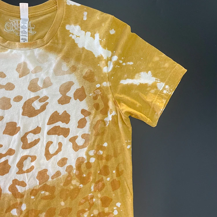 News US Men Women Unisex Bleach Design Printed Tees Sublimation Blank Shirt Faux Bleached Look Polyester T Shirts