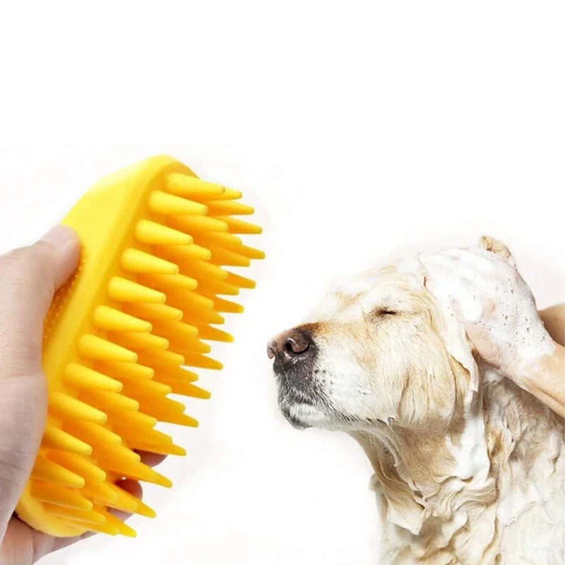 High Quality Multipurpose Rubber Soft Pet Hair Remover Pet Dog Massage Bathing Comb Brush