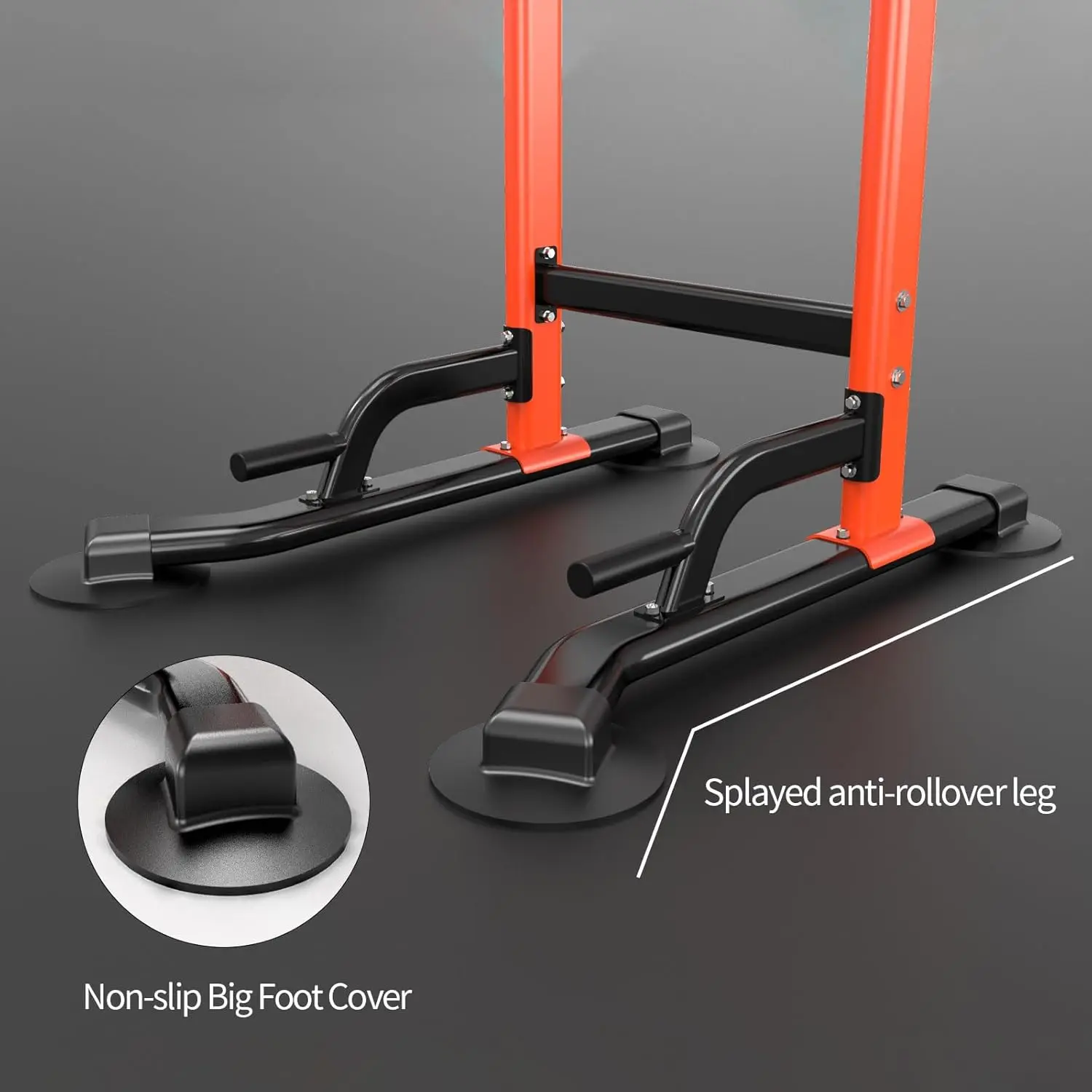 wellshow Power Tower Dip Station  for Home Gym Adjustable Height Strength Training Workout Equipment,Pull Up Bar Station