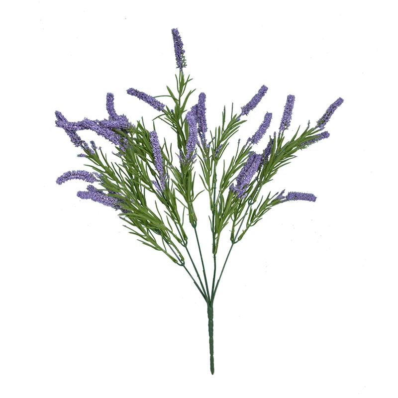 
Wholesale 5 Branches Artificial Lavender Flower Wedding Plants Wall Artificial Flower for Home Decor 