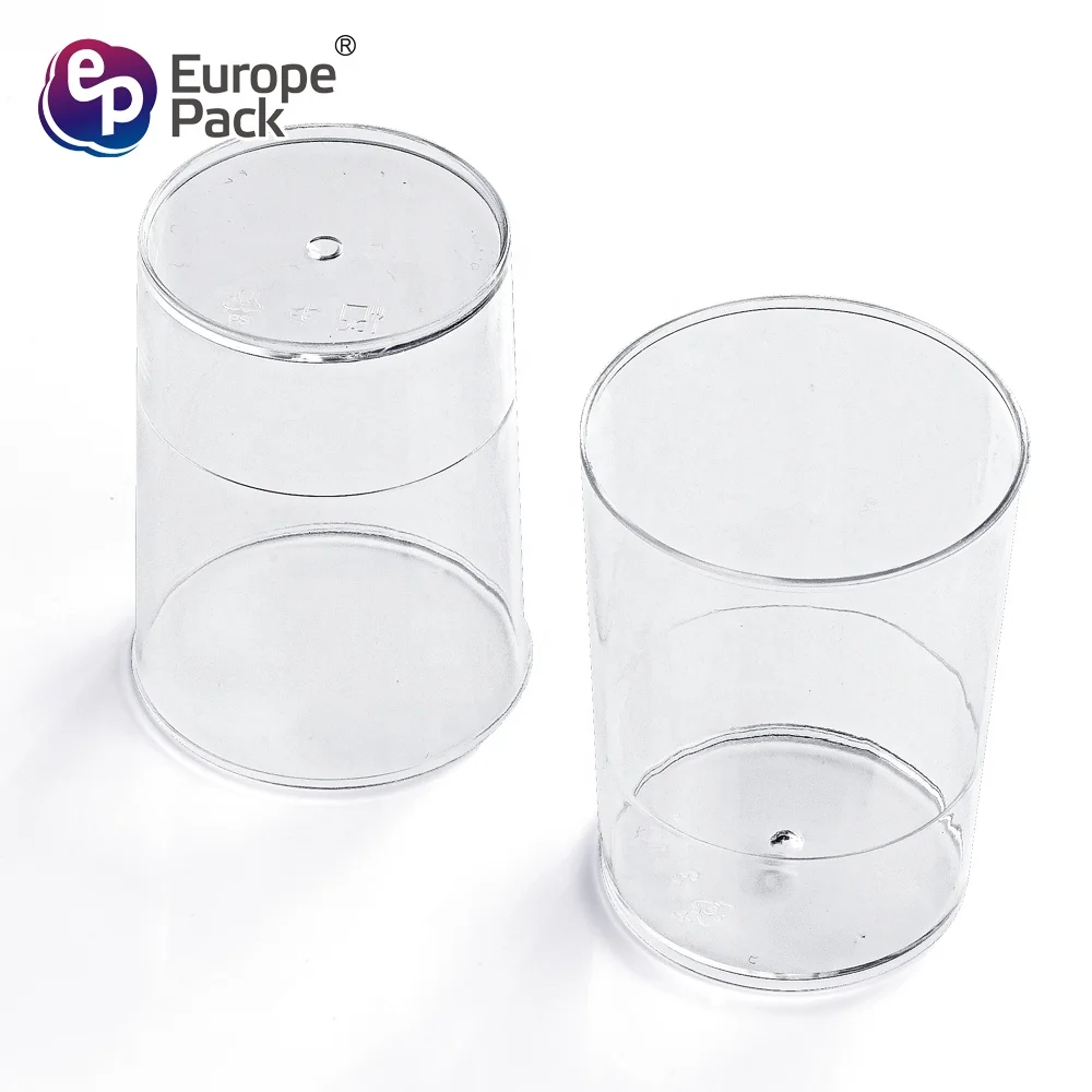 Best popular round shape ps material disposable 93ml small clear plastic cups