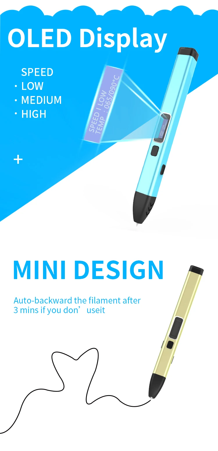 
3D magic printer pen low temperature printing pen with PCL filament refills for 3D pen 
