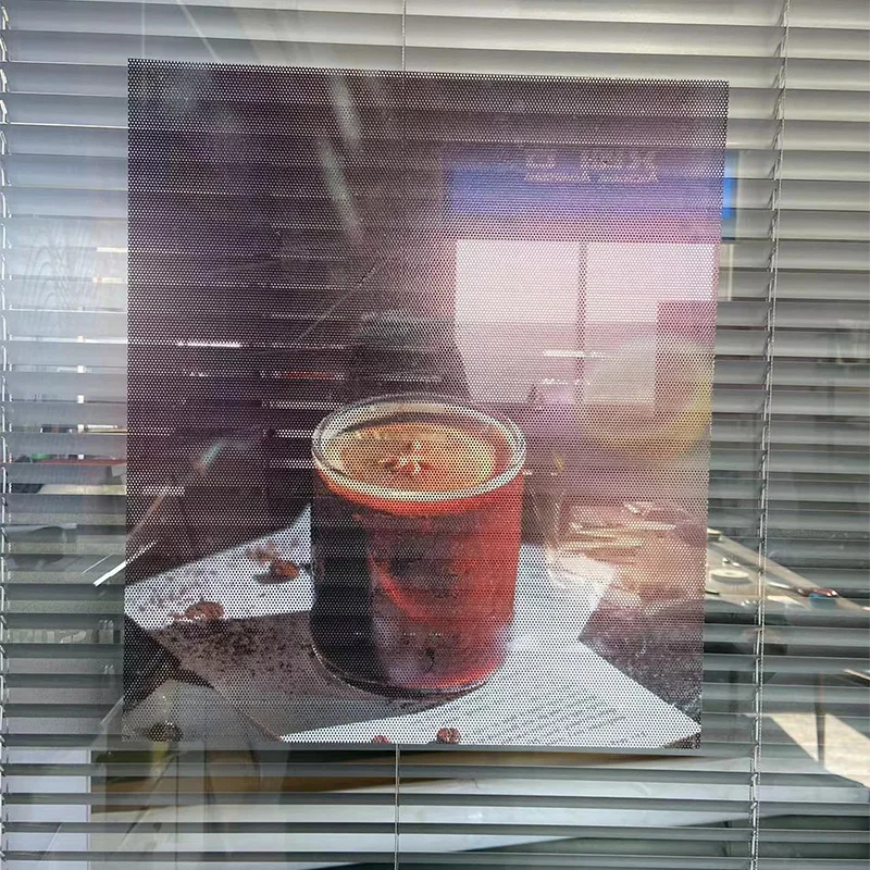 Wholesale price customized logo digital printing durable one way vision glass sticker