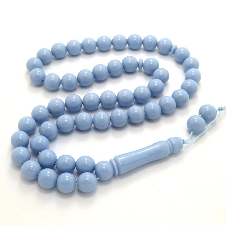 Necklaces Muslim Rosary Chain Bracelet Mate Wholesale Orange Red Resin Amber 10mm Muslim Prayers Beads