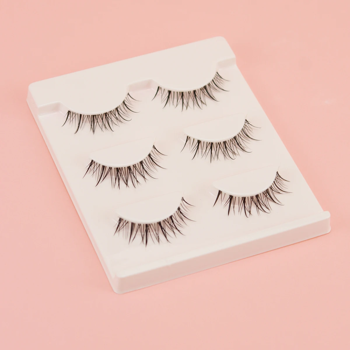 3 pairs Cosplay Korean Natural Look Anime False Eyelashes Wispy Fluffy Spiky Fake Lashes  821
