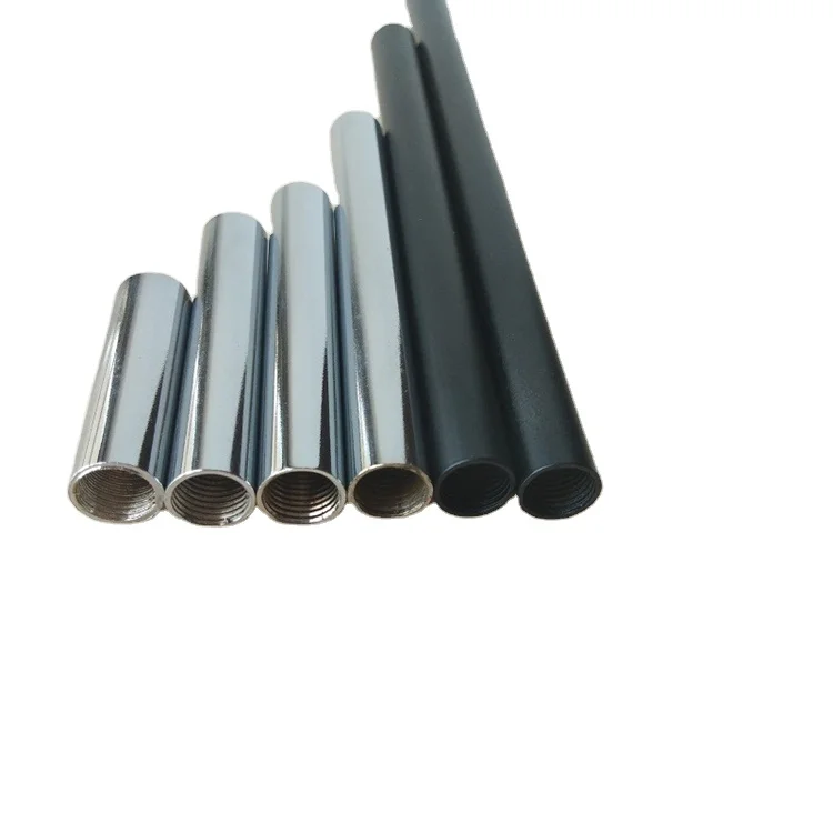 Wholesale M10*1 Plated Sliver Black Internally Threaded Tube Female Inner Thread Lamp Pipe Rod