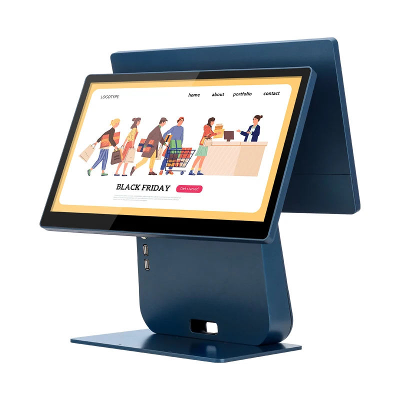 Retail Shop POS Machine Android Aluminum Base All in One POS Android Touch Screen