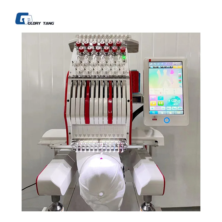 High Quality Garment Flat Embroidery Single Head Embroidery Machine For Cap Tshirt Finished Garment Flat Embroidery