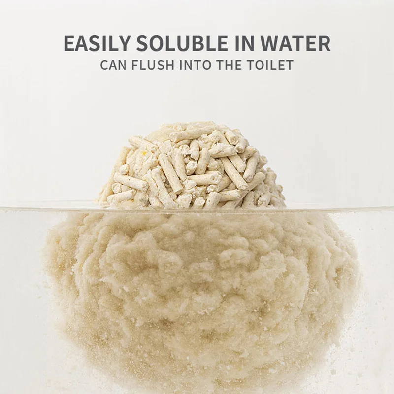 High Quality 100% Natural Ecological Tofu Cat Litter Box Biodegradable Odor-Control Effective Clumping Sustainable Flushable