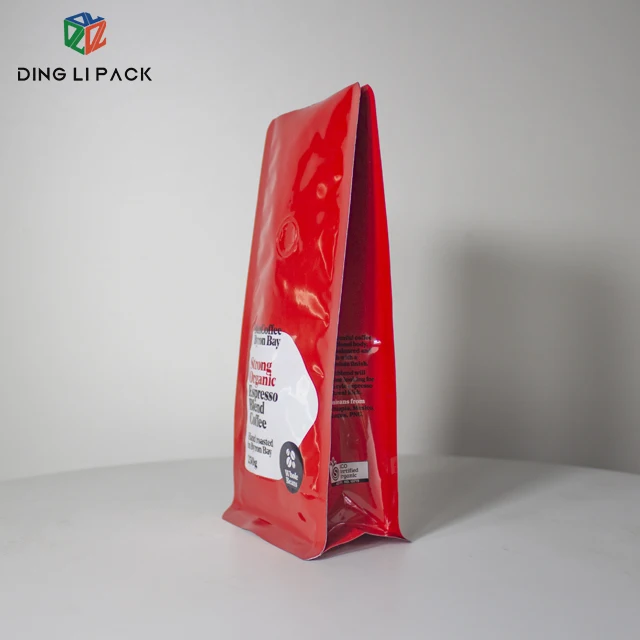1kg manufactured custom printed food grade side gusset coffee bag
