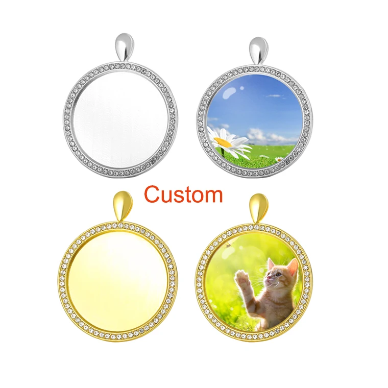 Fashion Cabochons Flat Back Necklace Round  Photos Frame Super Star Picture Display Diy Myself Handmade Jewelry Necklace