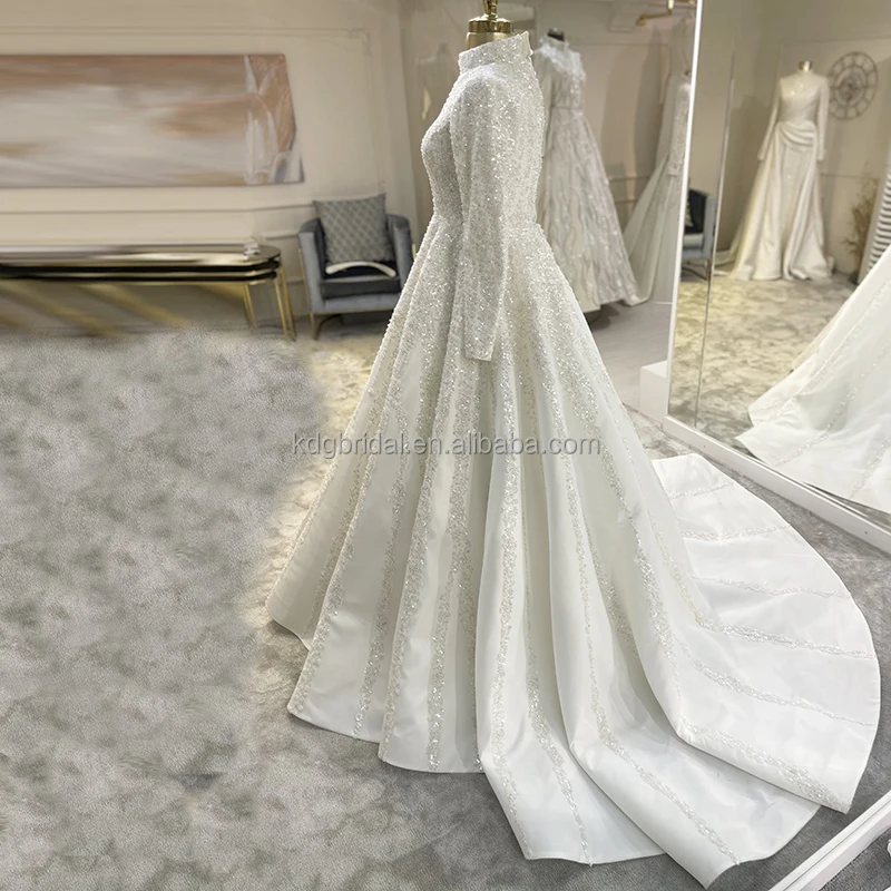 KDG Robe De Mariage Court Ladies Elegant Civil Bridal Made In China Plus Size Party Dresses Rhinestone Dress Ball Gowns Wedding