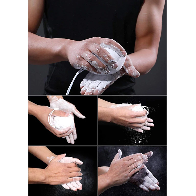 cheapest custom logo rock climbing gym chalk carbonate magnesium ball with bag