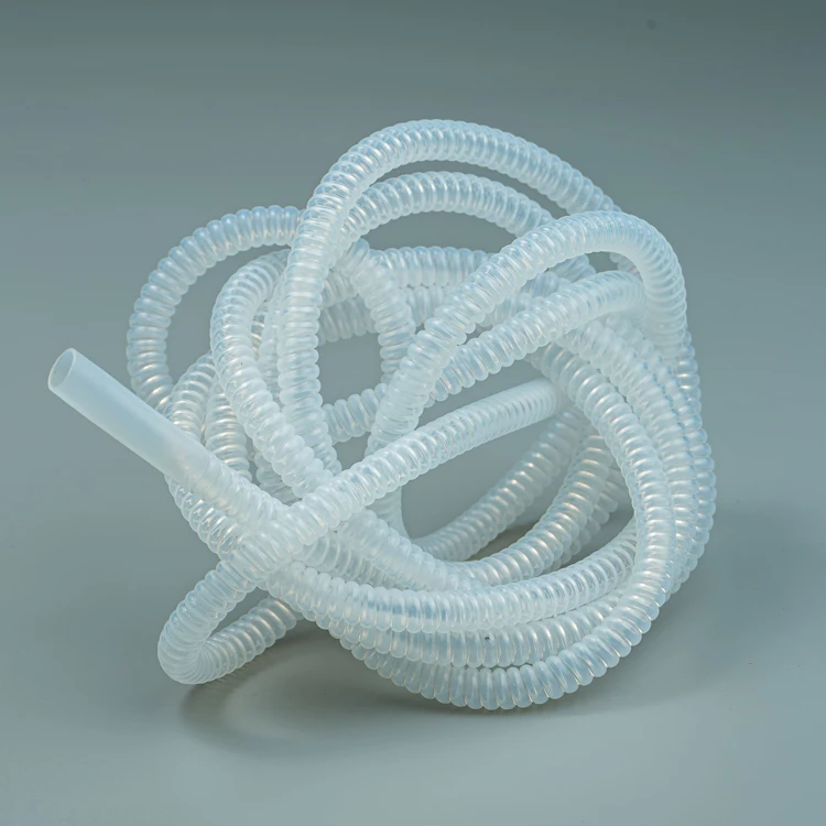 Extruded fep tubing Ptfe spiral convolutions tube flexibility pfa hose cuffs corrugated Ptfe hose