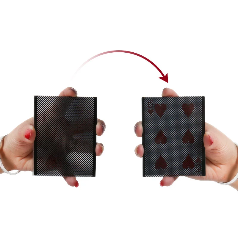 Funny WOW Poker Card magic trick WOW Card Wonderful Vanish Illusion Change Sleeve Close-Up Street Magic Trick props