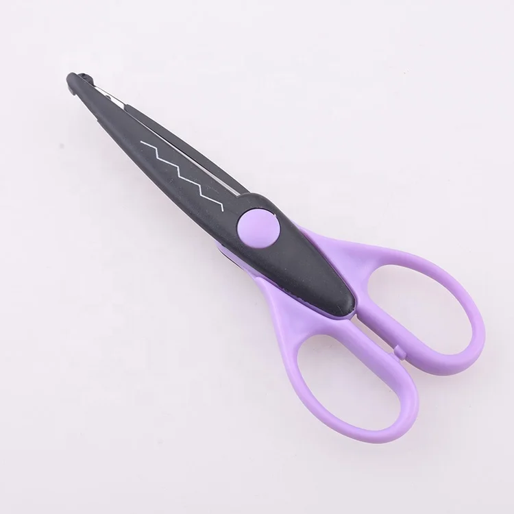 Plastic Colored Fancy Training Scissors Children Safety Preschool For Kids Art Craft DIY Hand Make