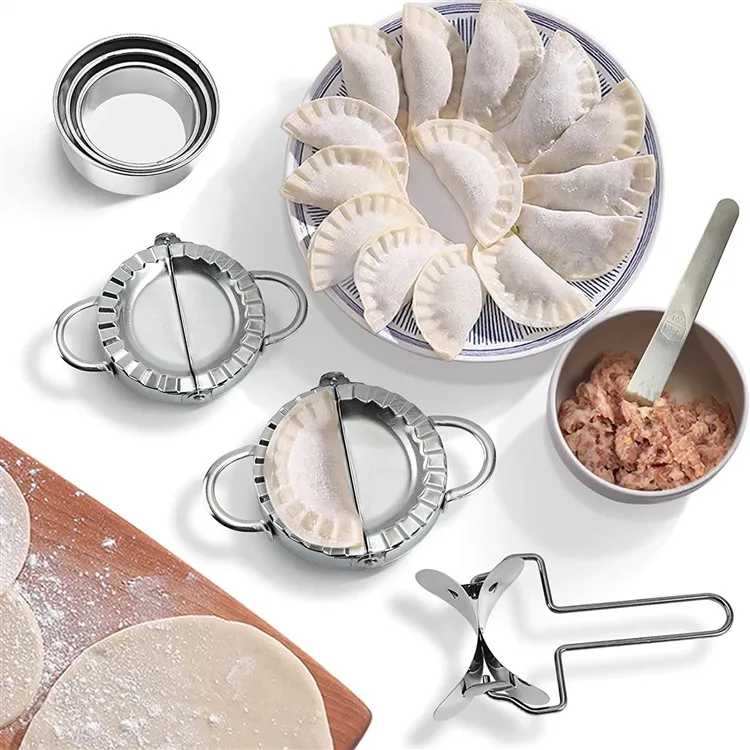 Dumpling Maker Stainless Steel Dumpling Tool Dumpling Skin Pick Stuffing Spoon Kitchen Tool Set