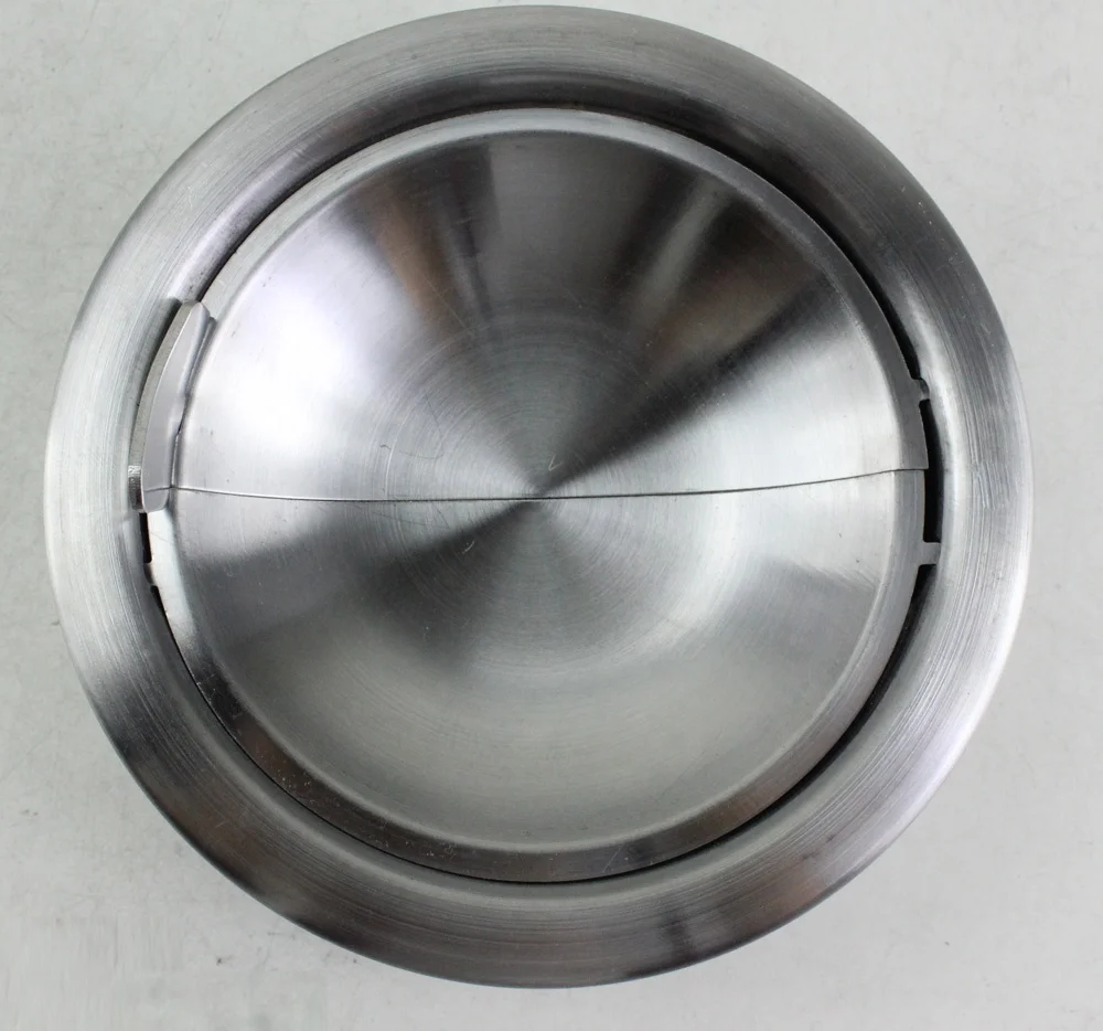 Hot sale wholesale round custom manual high quality metal stainless steel ashtray with lid globe ashtray