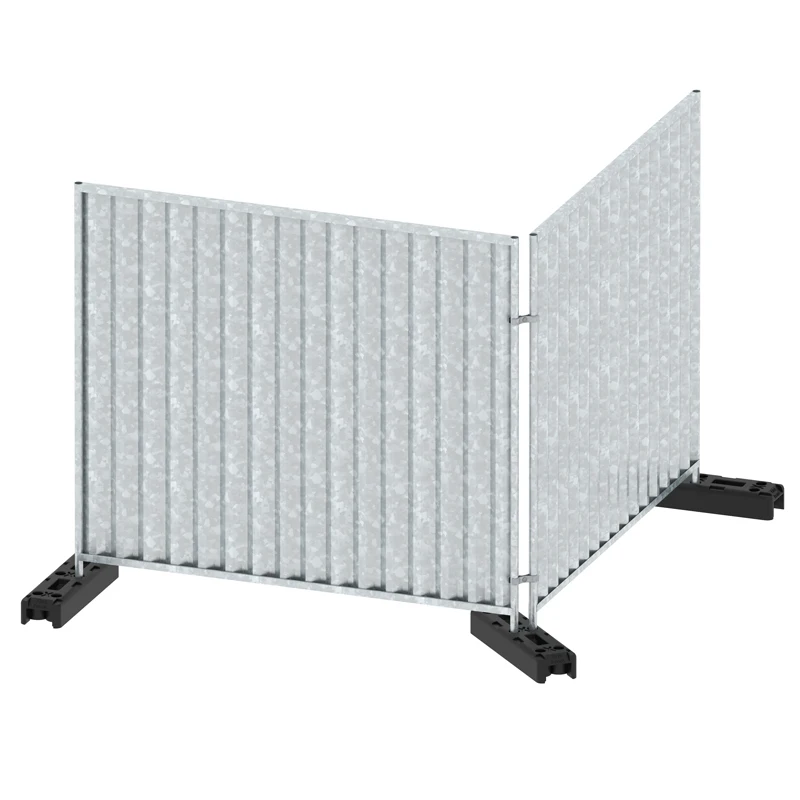 outdoor construction corrugated fence panels site steel hoarding temporary fence