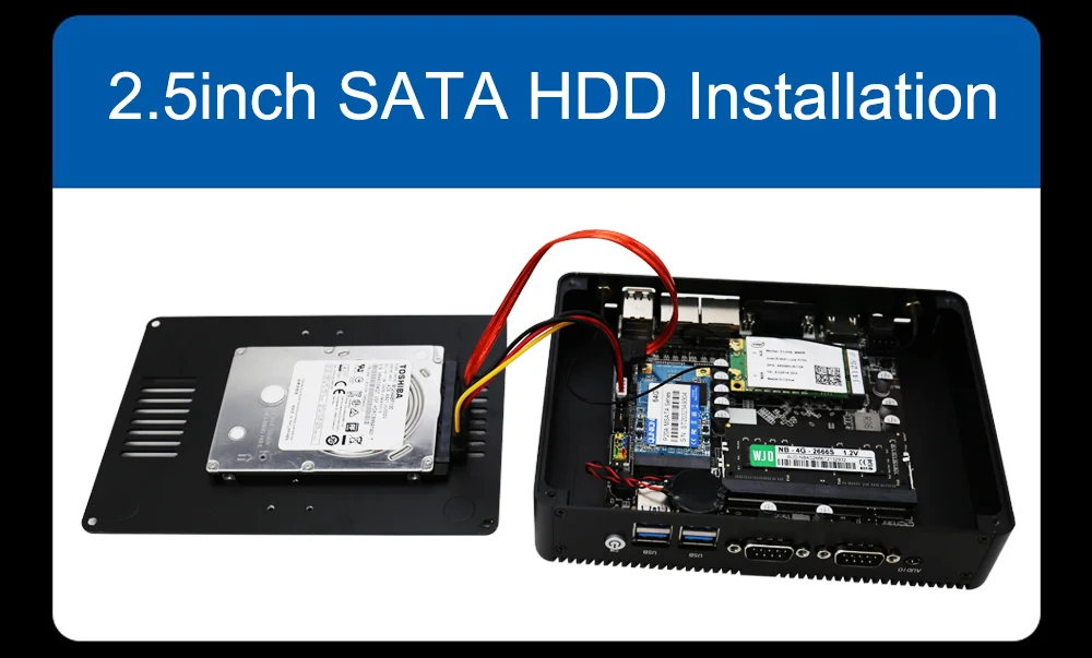 EGLOBAL minipc Cele-ron J4125 DDR4 computer desktop Win10 Linux WIFI SIM Card Fanless Office Mini PC