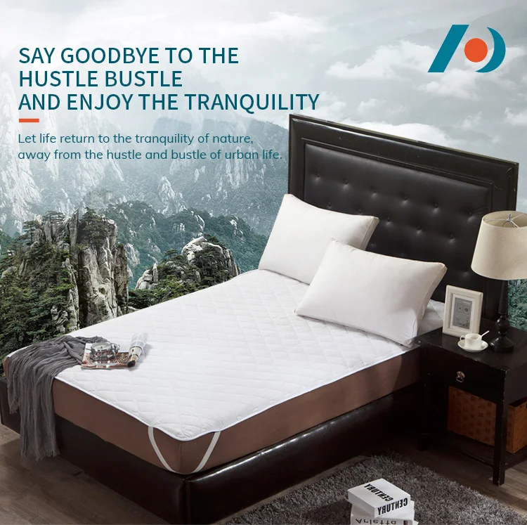 Hot Selling 180T Fabric cover with 100% polyester filling 200g/m2 Mattress Protector/Mattress Pad Cover