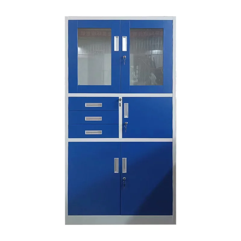 High Quality KD steel filing storage cabinet Office Three Drawers Steel Filing Cabinet with Safe box
