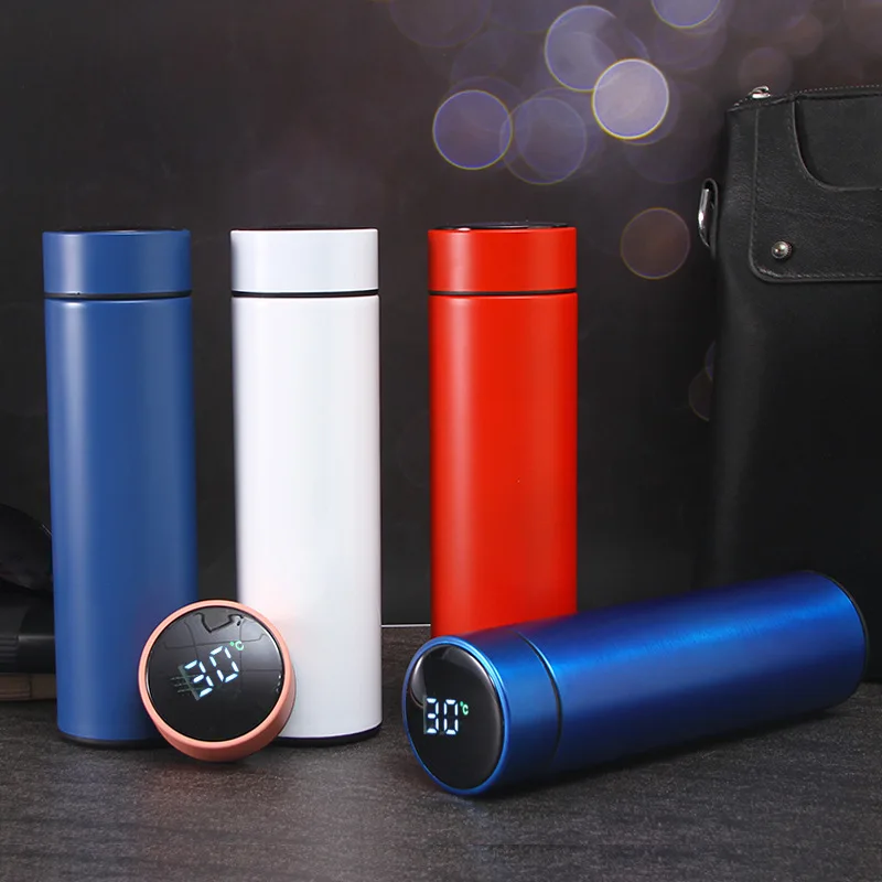 Thermos Led Temperature Display Vacuum Insulated Smart Digital Water Bottles School Stainless Steel Christmas Luxury thermal cup