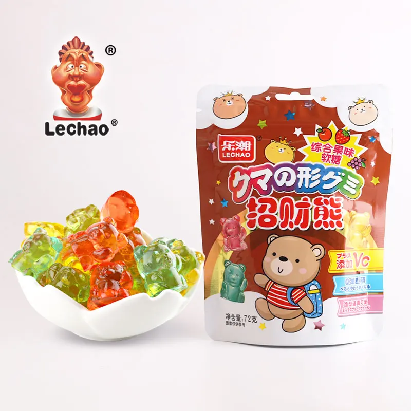 Custom Multi-fruit Flavor 3d Cartoon Bear Gummy in Bag Wholesale Halal Candy Manufacturer Gummy Bear Jelly for Sale
