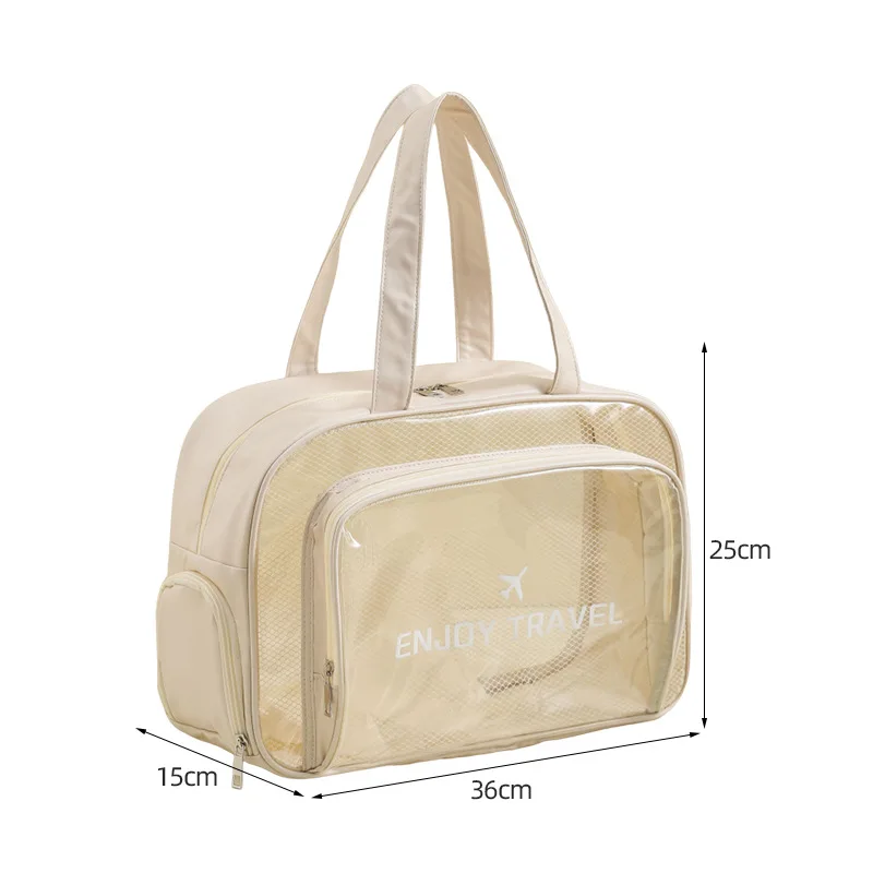 Custom   PVC Sports Fitness Dry Wet Separation Bag Waterproof Swimming Beach Zipper Toiletries Cosmetics