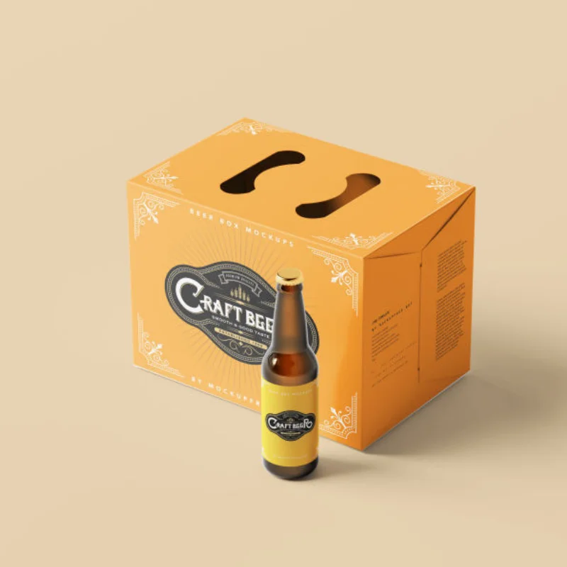 Custom High Quality Paper Packaging Beverage Shipping Colored Corrugated Carton Wholesale 24 Bottle Beer Box Packaging