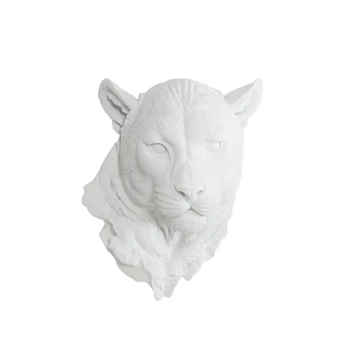 Faux Mountain Lion Head Custom Color Fake Animal Wall Decorative Resin Mounted Replica Taxidermy Art Mount